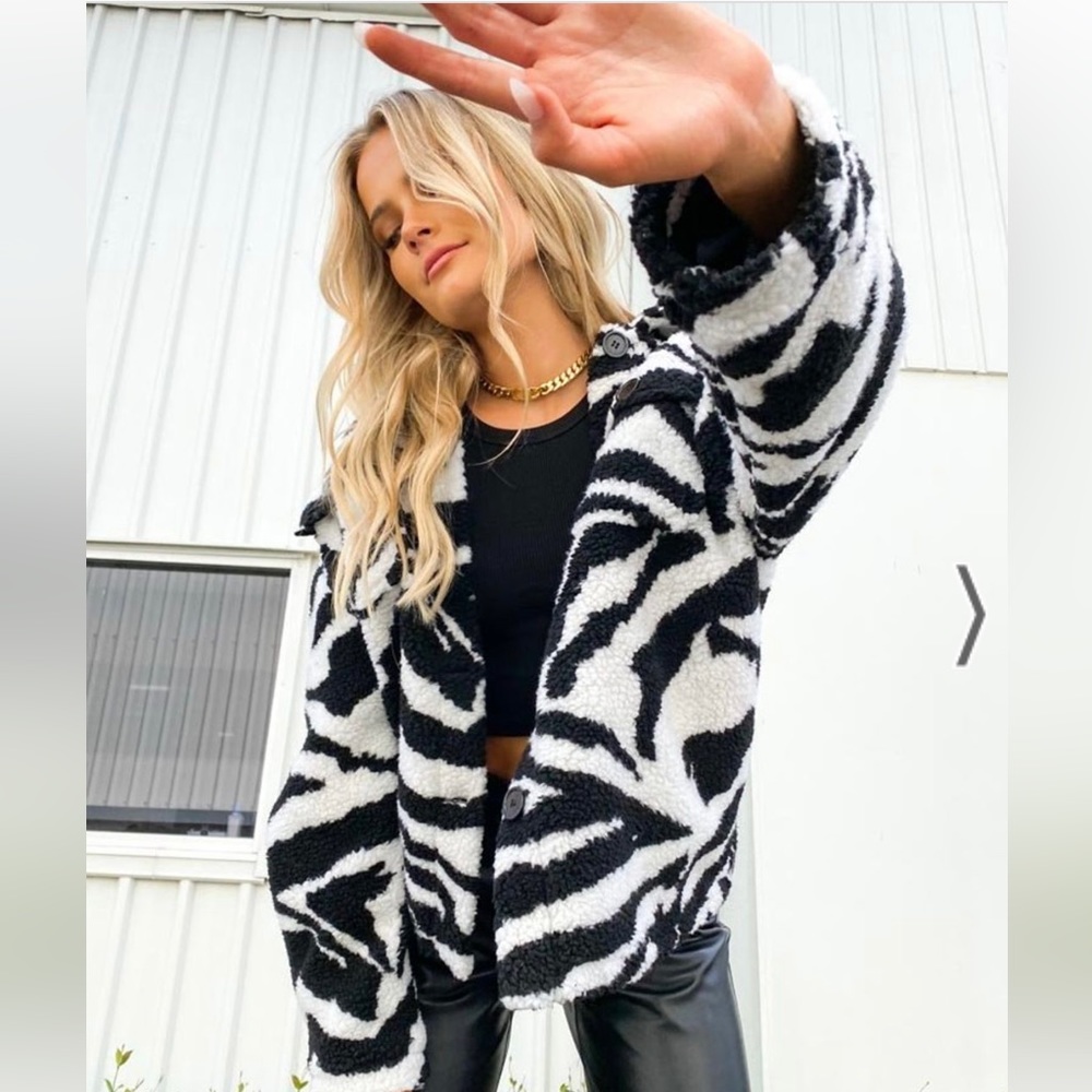Beginning Boutique Zebra Coat